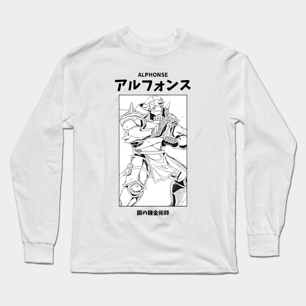 Alphonse Elric Full Metal Alchemist Long Sleeve T-Shirt by KMSbyZet